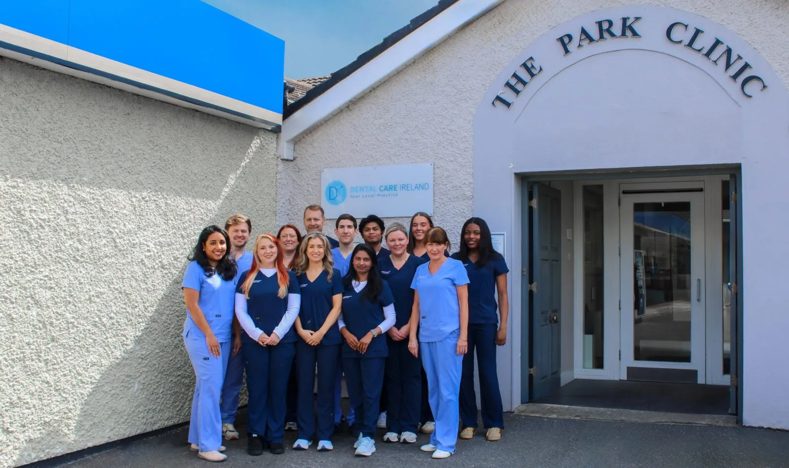 A team photo of the Dental Care Ireland Cabinteely team.