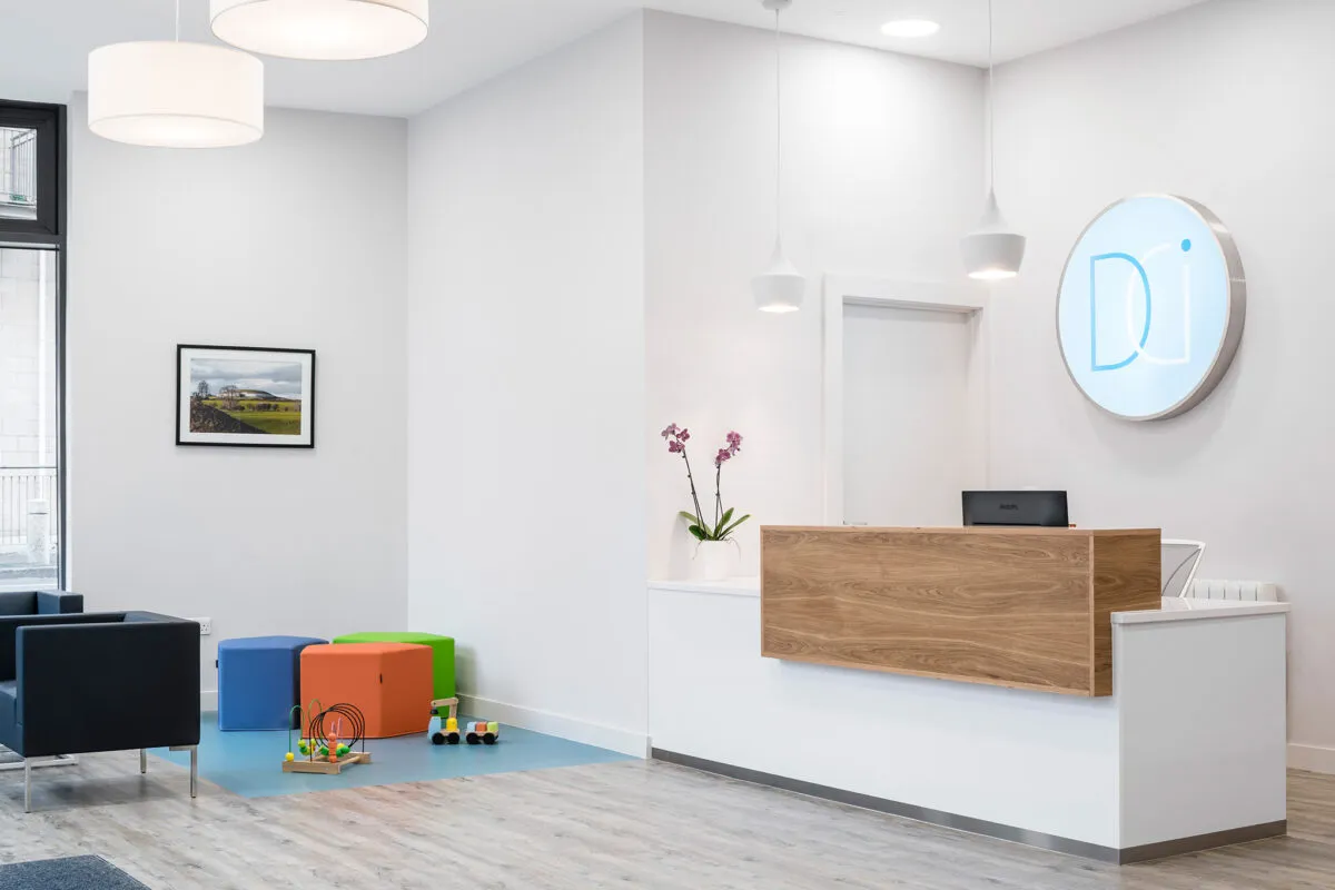 Dental Care Ireland Ashbourne reception area and waiting room.