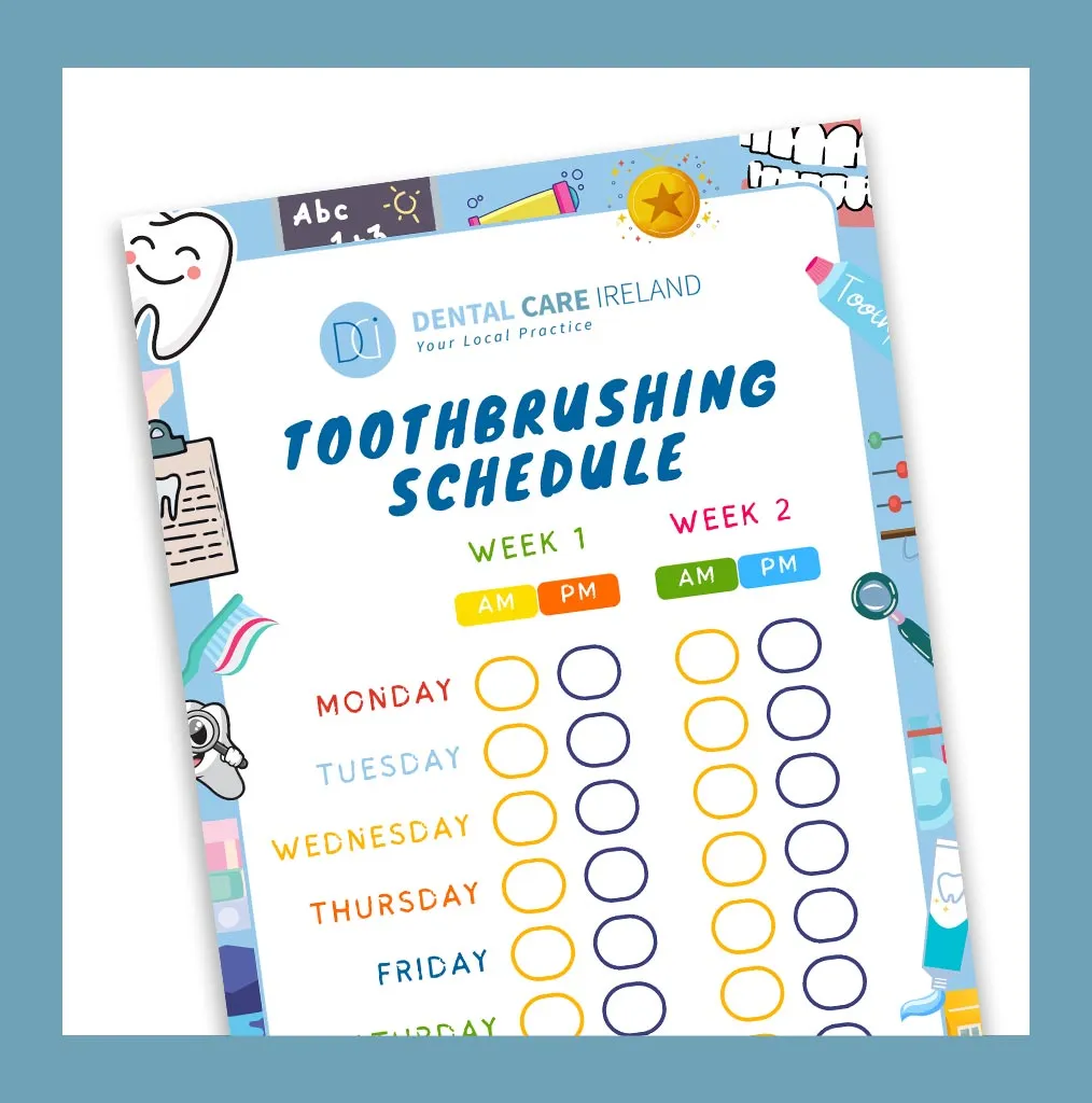 Dental Care Ireland Children's Brushing Schedule