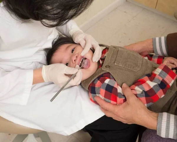 Baby's first dental visit at Dental Care Ireland.