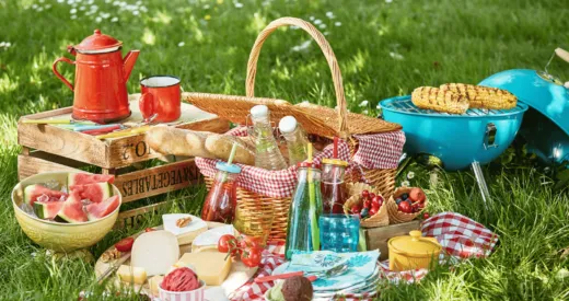 Seasonal Food Blog - Picture of a summer picnic with great food for a healthy smile